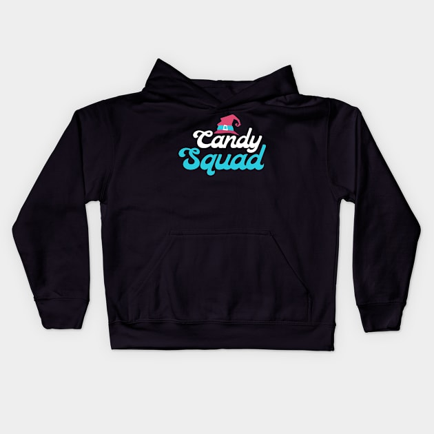 Halloween Candy Squad Kids Hoodie by JabsCreative